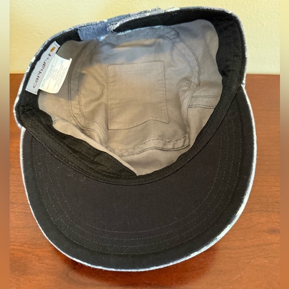 Carhartt Women’s hat/cap.  Military style.  Gray, aqua, cream pattern. - Picture 4 of 8